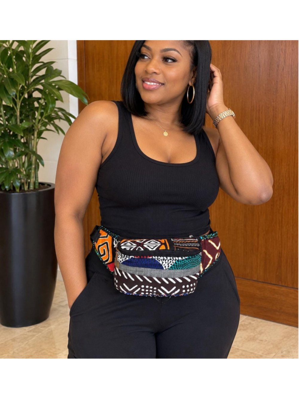Handmade Ankara Fanny Pack, African Wax Print Belt Bag, Festival Hip Purse